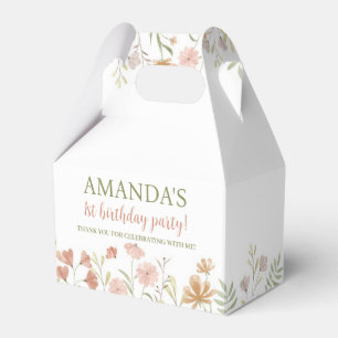 Boho Wildflower Birthday Favor Box