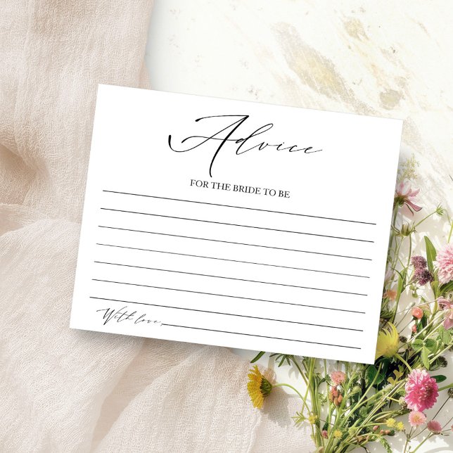 Boho Wildflower Bridal Shower Advice Cards (Creator Uploaded)
