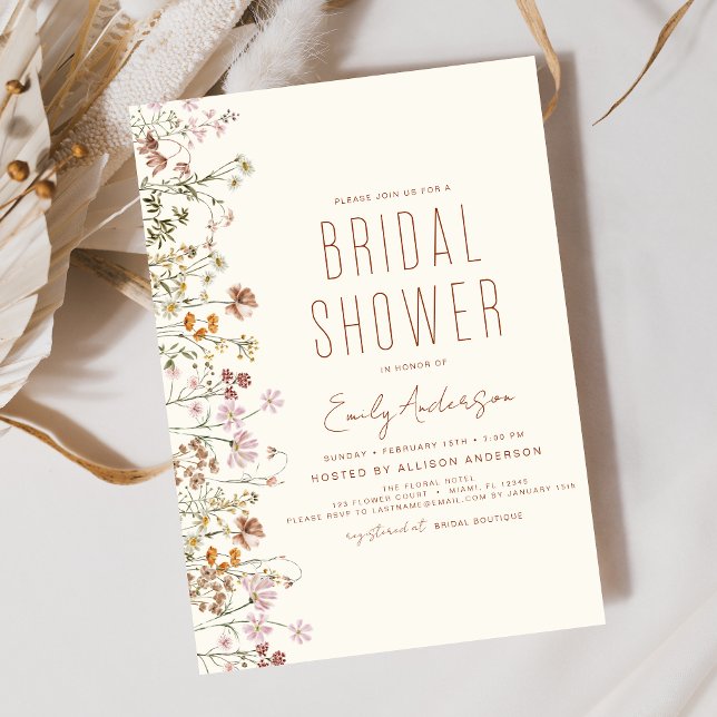 Boho Wildflower Bridal Shower Bloom Garden Invitation (Creator Uploaded)
