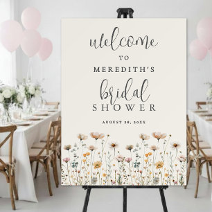 Boho Wildflower Bridal Shower Foam Board