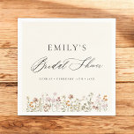 Boho Wildflower Bridal Shower Garden Script Napkins<br><div class="desc">Celebrate the upcoming nuptials with a breathtaking bridal shower inspired by wildflowers. Our invitation features stunning illustrations of nature's beauty and will set the tone for a memorable day filled with love and laughter. Perfect for a rustic or outdoor-themed event, this invitation is available for purchase now and will leave...</div>