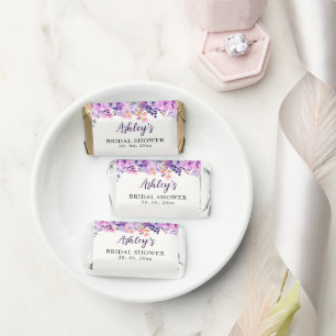 Boho Wildflower Bridal Shower in Lavender Tones Hershey's Miniatures