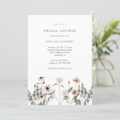 Boho Wildflower Bridal Shower Invitation (Standing Front)
