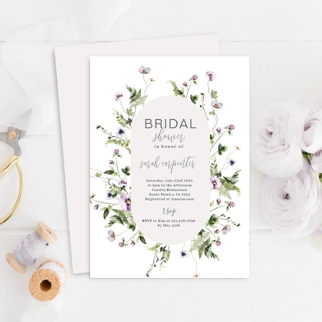 Boho Wildflower Bridal Shower Invitation (Creator Uploaded)