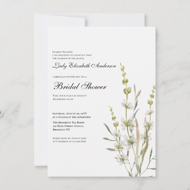 Boho Wildflower Bridal Shower  Invitation (Front)