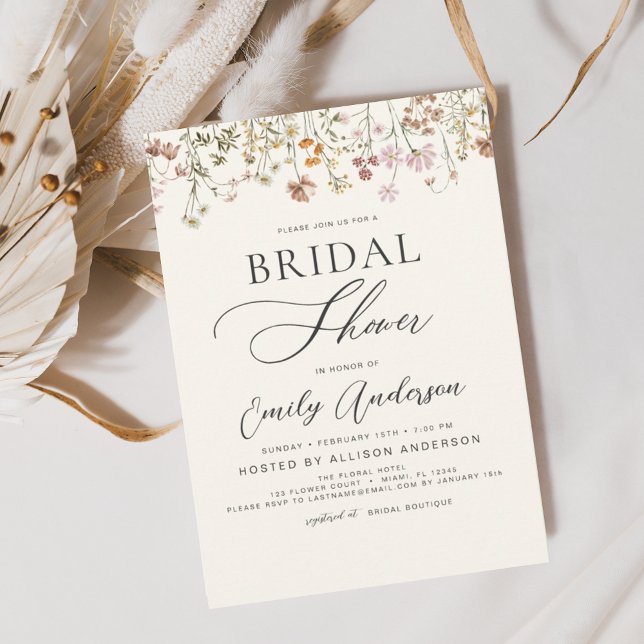 Boho Wildflower Bridal Shower Script Invitation (Creator Uploaded)