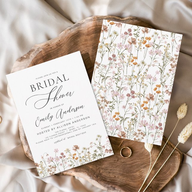 Boho Wildflower Bridal Shower Script Invitation (Creator Uploaded)