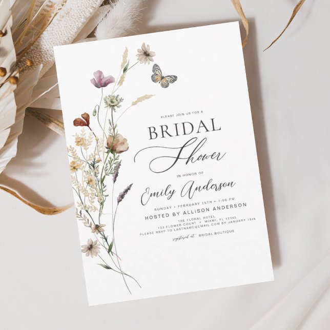 Boho Wildflower Bridal Shower Script Invitation (Creator Uploaded)