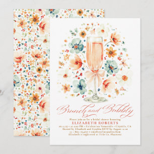 Boho Wildflower Brunch and Bubbly Bridal Shower Invitation