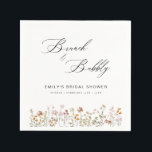 Boho Wildflower Brunch & Bubbly  Bridal Shower Napkins<br><div class="desc">Celebrate the upcoming nuptials with a breathtaking bridal shower inspired by wildflowers. Our invitation features stunning illustrations of nature's beauty and will set the tone for a memorable day filled with love and laughter. Perfect for a rustic or outdoor-themed event, this invitation is available for purchase now and will leave...</div>