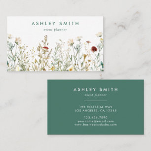 Boho Wildflower Business Card