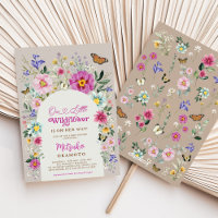 Boho Wildflower Butterfly Garden Girl Baby Shower