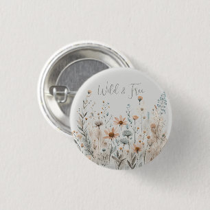 Boho Wildflower Button