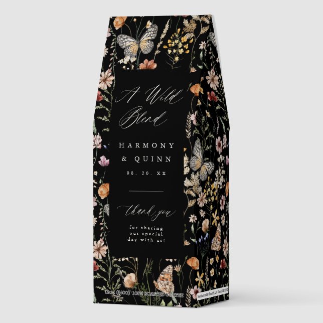 Boho Wildflower Coffee Wedding Favor (Front)