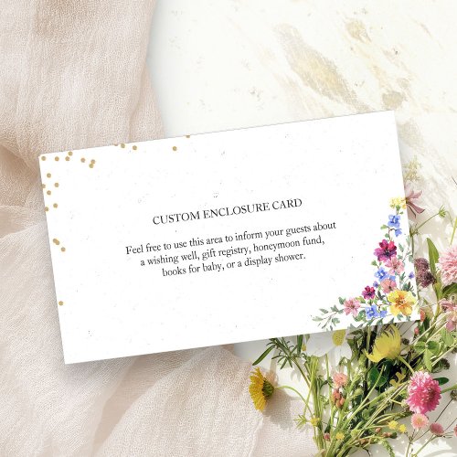  Boho Wildflower Custom Enclosure Card