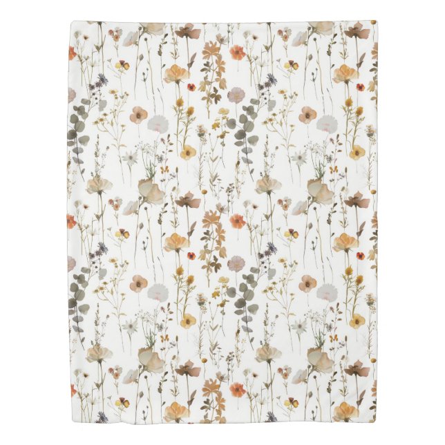Boho Wildflower Duvet Cover (Front)