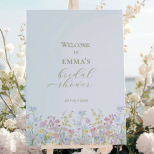 Boho Wildflower Elegant Bridal Shower  Foam Board