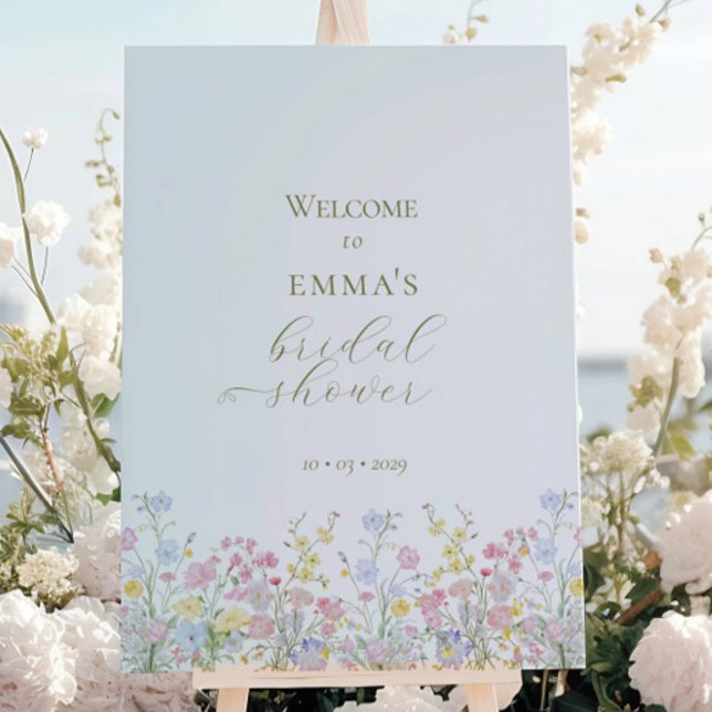 Boho Wildflower Elegant Bridal Shower  Foam Board (Creator Uploaded)