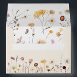 Boho Wildflower Envelope<br><div class="desc">Wedding invitation envelopes are characterized by boho style,  floral artwork,  neutral earthy,  and beige colors,  with a mix of different font styles,  often in different sizes,  to create a unique,  eclectic look that makes these invitations natural aesthetic.</div>