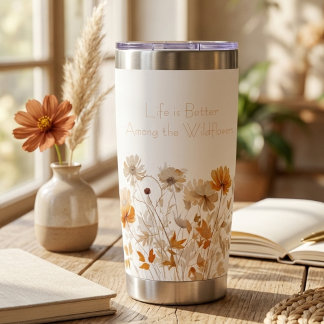 Boho Wildflower Ethereal Nature Gift Insulated Tumbler