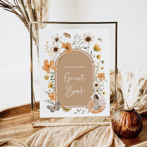 Boho Wildflower Fairy  Guest Book Sign