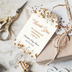 Boho Wildflower Fall Thank You Favor Gift Tags