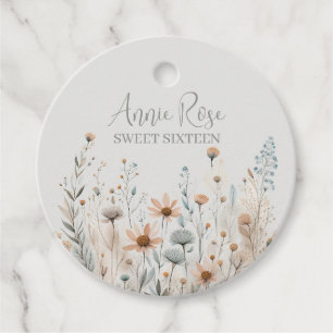 Boho Wildflower Favor Tags