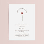 Boho Wildflower First Birthday Party Invitation<br><div class="desc">This boho wildflower first birthday party invitation is perfect for your simple, whimsical summer celebration. The enchanted pink floral gives this product the feel of a minimalist, elegant spring garden. The modern design is artsy and delicate. Whichever look you're going for, this design will help you achieve it for a...</div>