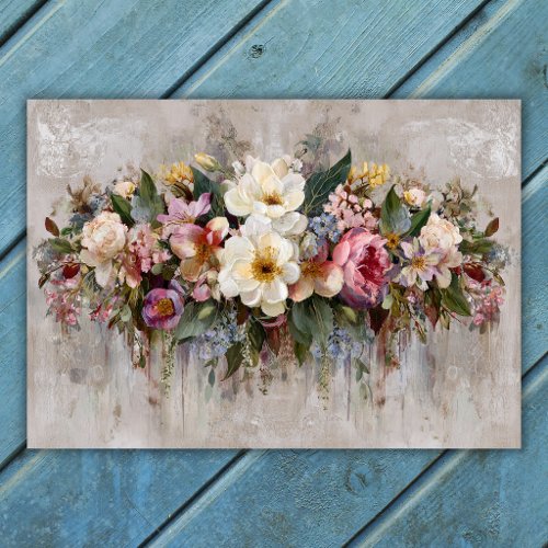 Boho Wildflower Floral Arrangement Poster