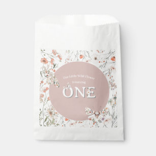 Boho Wildflower Floral Baby Birthday Favor Bag