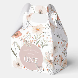 Boho Wildflower Floral Baby Birthday Favor Boxes