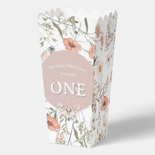 Boho Wildflower Floral Baby Birthday Favor Boxes