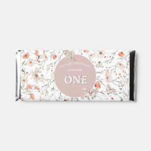 Boho Wildflower Floral Baby Birthday Hershey Bar Favors