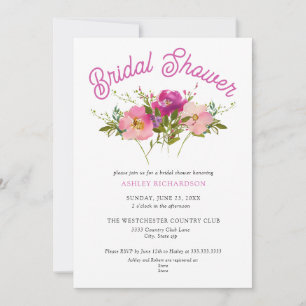 Boho Wildflower Floral Bridal Shower Invitation