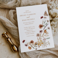 Boho Wildflower Floral Butterfly Wedding