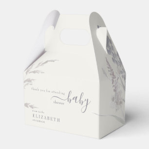 Boho Wildflower Floral Cream Baby Shower Favor Boxes