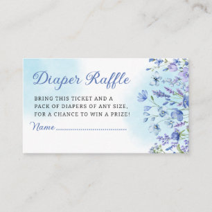 Boho wildflower floral Diaper Raffle Baby Showe Enclosure Card