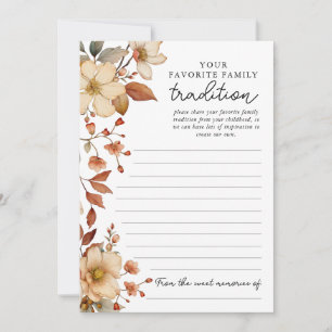 Boho Wildflower Floral Family Tradition Invitation