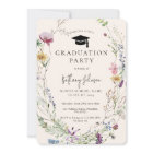 Boho Wildflower Floral Photo Graduation Party
