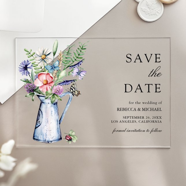 Boho Wildflower Floral Wedding Save the Date (Creator Uploaded)