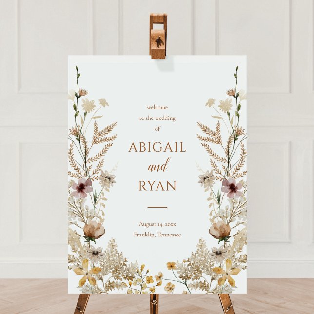 Boho Wildflower Floral Wedding Welcome Sign (Creator Uploaded)