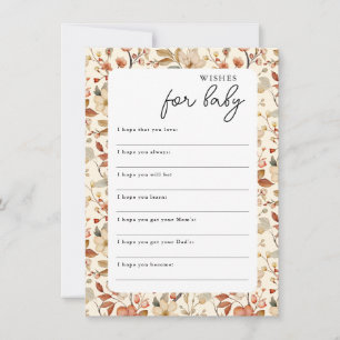 Boho Wildflower Floral Wishes for Baby Invitation