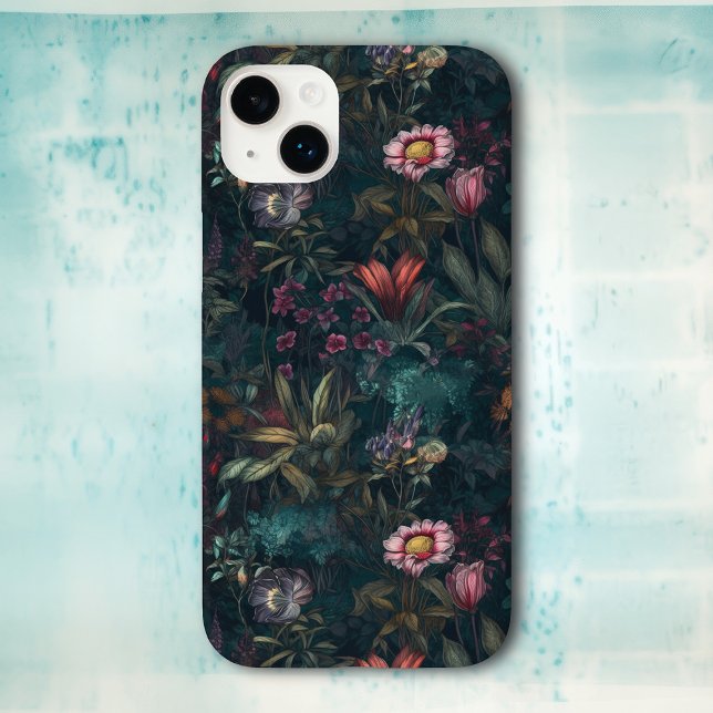 Boho Wildflower Garden Pink and Green Case-Mate iPhone Case (Creator Uploaded)