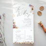 Boho Wildflower | Garden Wedding Of Seal and Send All In One Invitation