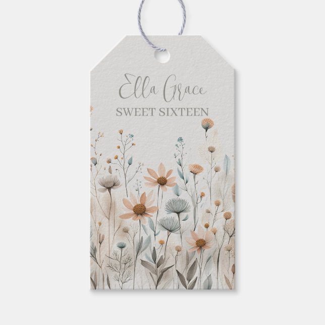 Boho Wildflower Gift Tags (Front)