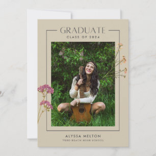 Boho Wildflower Girl High School Graduation