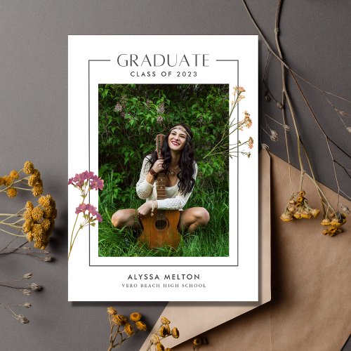 Boho Wildflower Girl High School Graduation