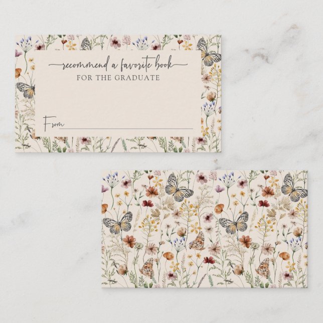 Boho Wildflower Graduate Enclosure Card (Front/Back)