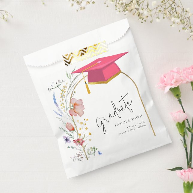 Boho WIldflower graduation Party Favor Bag (Sealed)