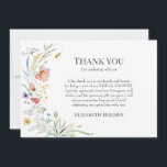 Boho Wildflower Meadow Bridal Shower Thank You Card<br><div class="desc">Express your gratitude with style and elegance using our exquisite Bridal Shower Thank You Card adorned with a captivating watercolor wildflower meadow design. This beautiful card features a perfect blend of boho charm and refined aesthetics, making it a delightful choice for expressing your appreciation. The enchanting watercolor wildflowers, carefully hand-painted...</div>
